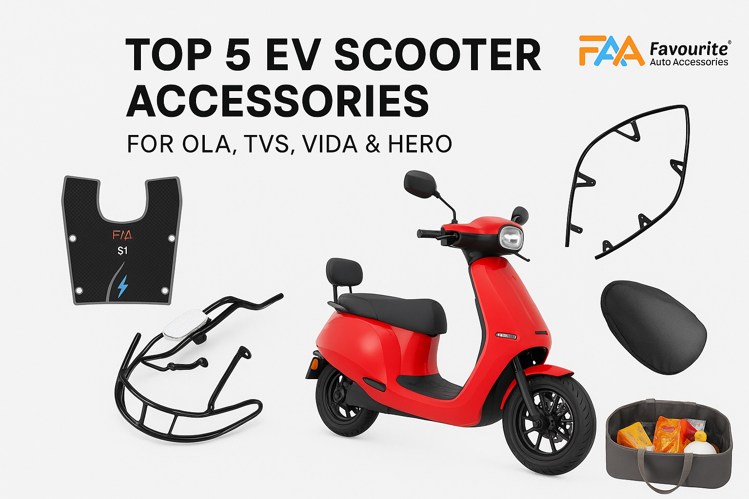 Top 5 Accessories All EV Scooter Riders Need Today—Favourite Auto Picks for Ola, TVS, Vida, Hero